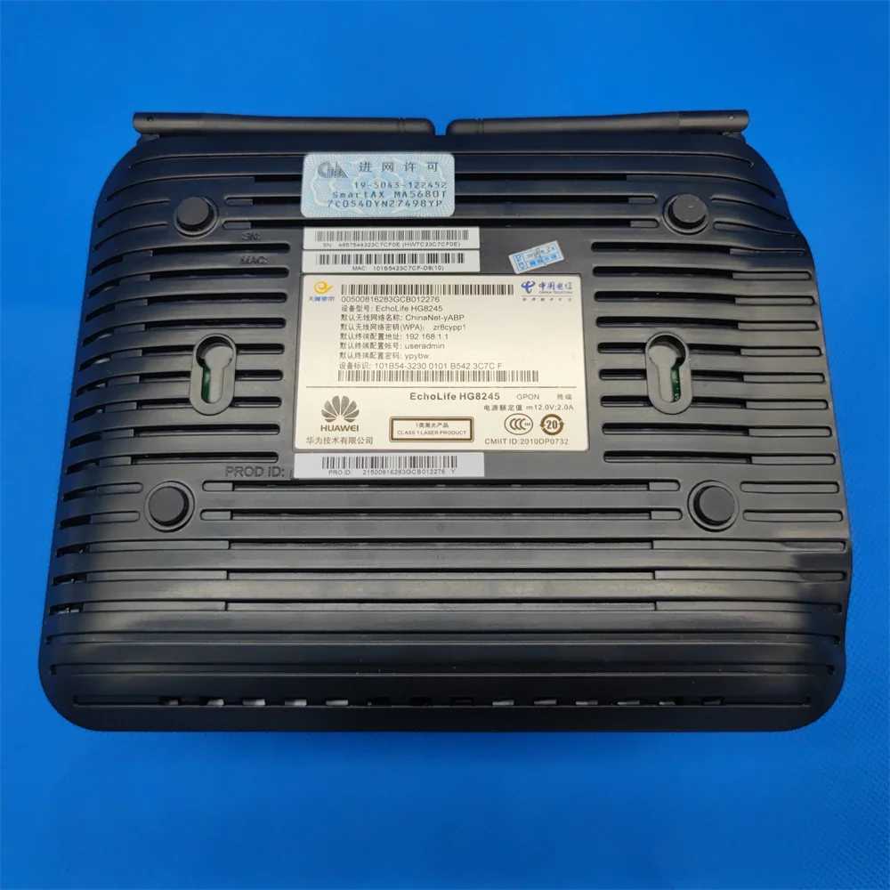 HG8245 HG8245A for HUAWEI WIFI ONU XPON Cheap ONU 4FE+2TEL+2.4G WIFI Double Antennas 3DBI FTTH ONT