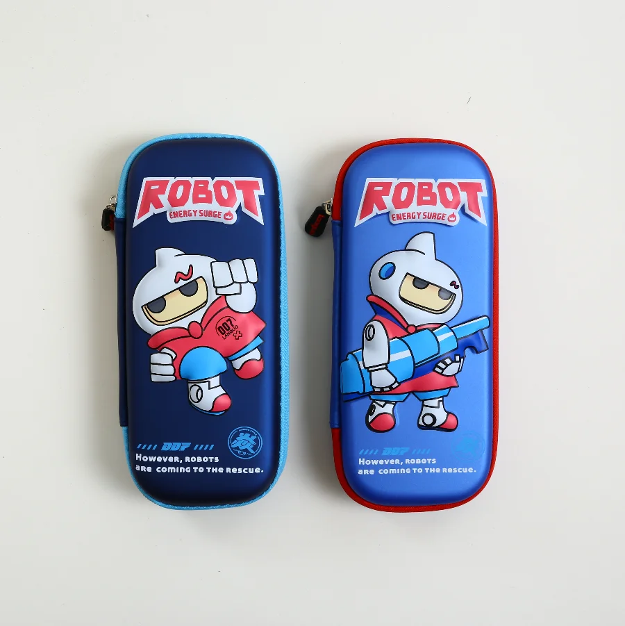 Popular Robot Pattern EVA 3D Pencil Case  For Kids