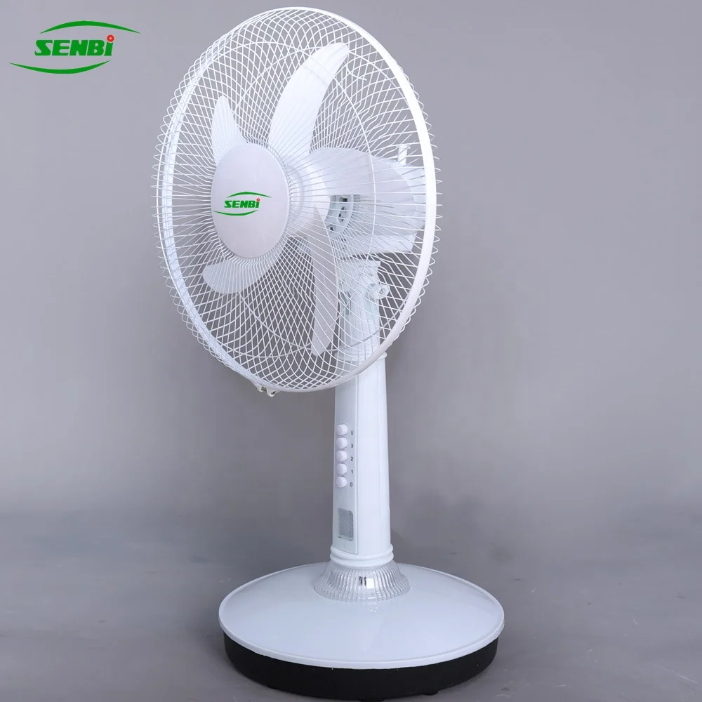 16' 18' 12v ac dc USB port battery powered charging table fan with light with lithium battery