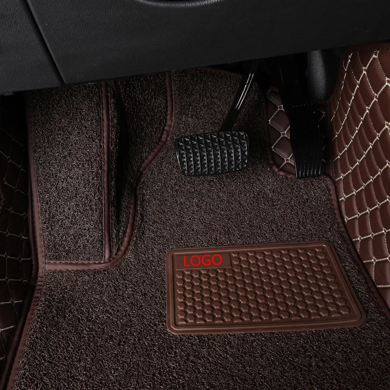 New Design Double Colorful Leather Special Car Size Car Mat 3d Car Carpet