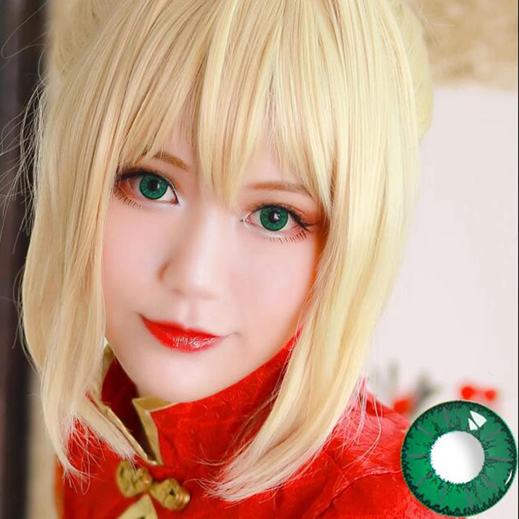 Hot Sale Meetone Demon Slayer Red Wholesale Halloween Cosplay Anime Contact Lenses
