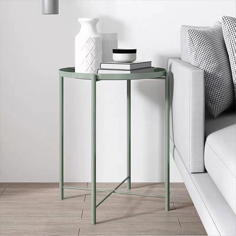 Wholesale Waterproof Small Round Tray Metal Side End Tables Accent Sofa Coffee Table