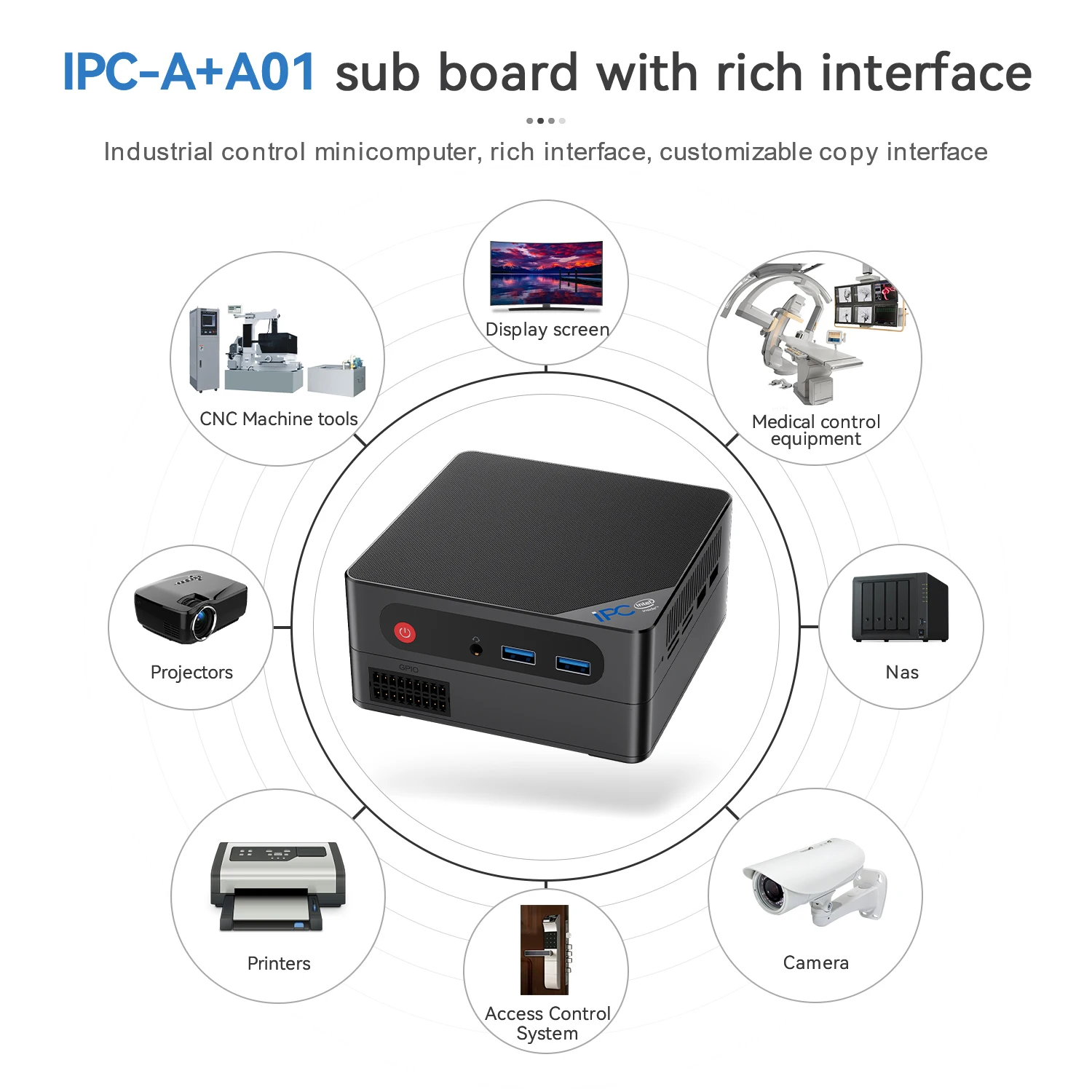 SOYEER Fanless Mini Computer Factory Price Industrial PC IPC-A In-tel Processor J4205 4G+64G GPIO UART Mini pc Beelink