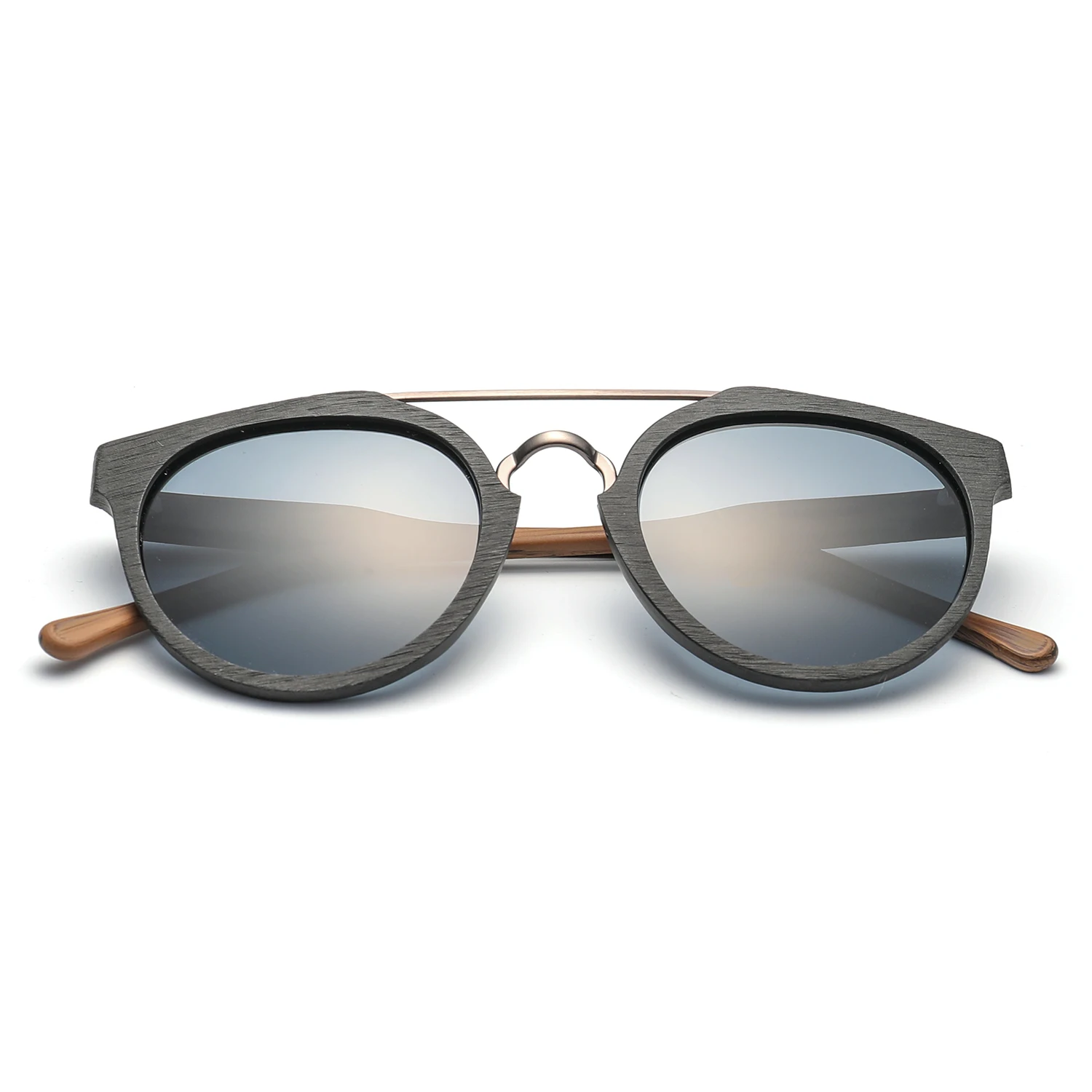 2022 Newest UV400 Vintage Retro Brand Designer Shades Free Custom logo Acetate Round Wood Polarized Sunglasses