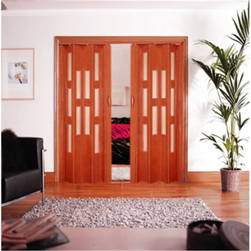 China great quality plastic folding door PVC sliding doors interior bathroom PVC accordion door