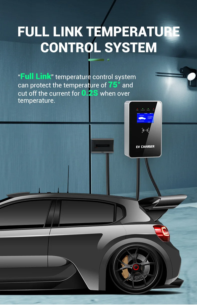 7kw 11kw Wall Mounted Ac Ev Charger Station Wallbox Charging For Electric Vehicle Car with APP