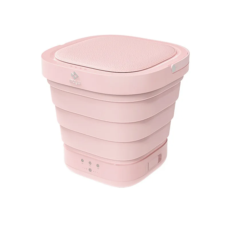Portable folding washing machine household small mini travel laundry bucket with spin-drying underwear and underwear washout