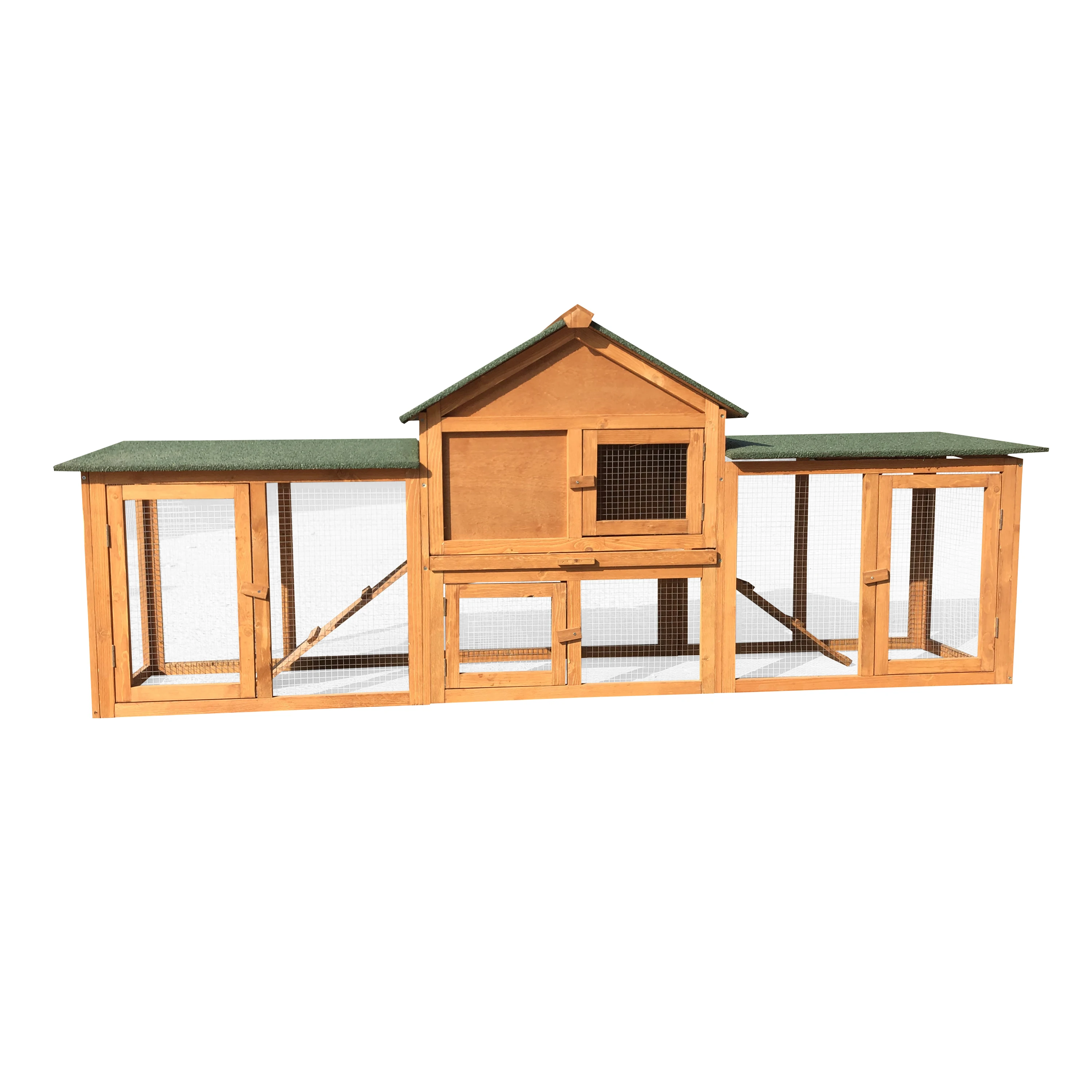 Cheap bunny rabbit cage fir wood rabbit hutch with waterproof roof backyard rabbit house