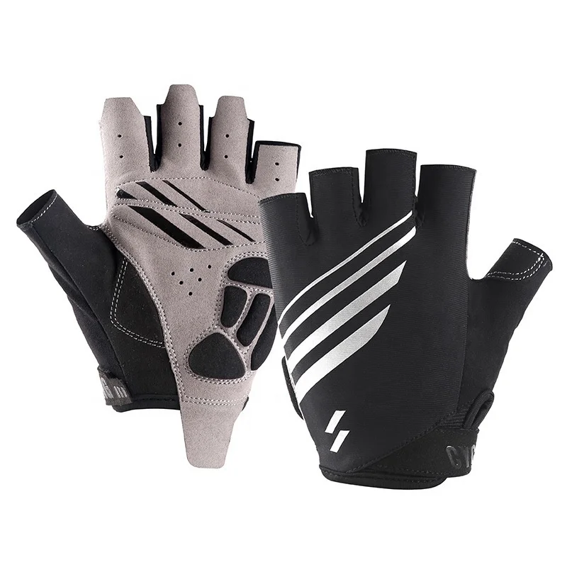  Cross - border fashion cycling gloves half finger men and women in summer shock absorption quick Take it off put on