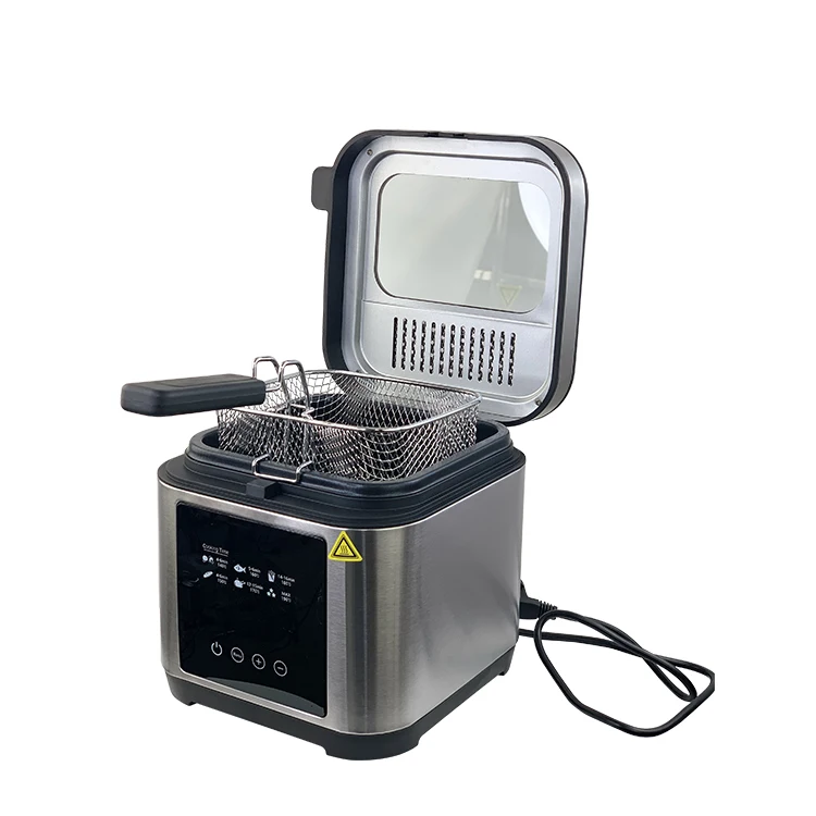 Household Mini 2.5L Visible Window Digital Control Deep Fryer