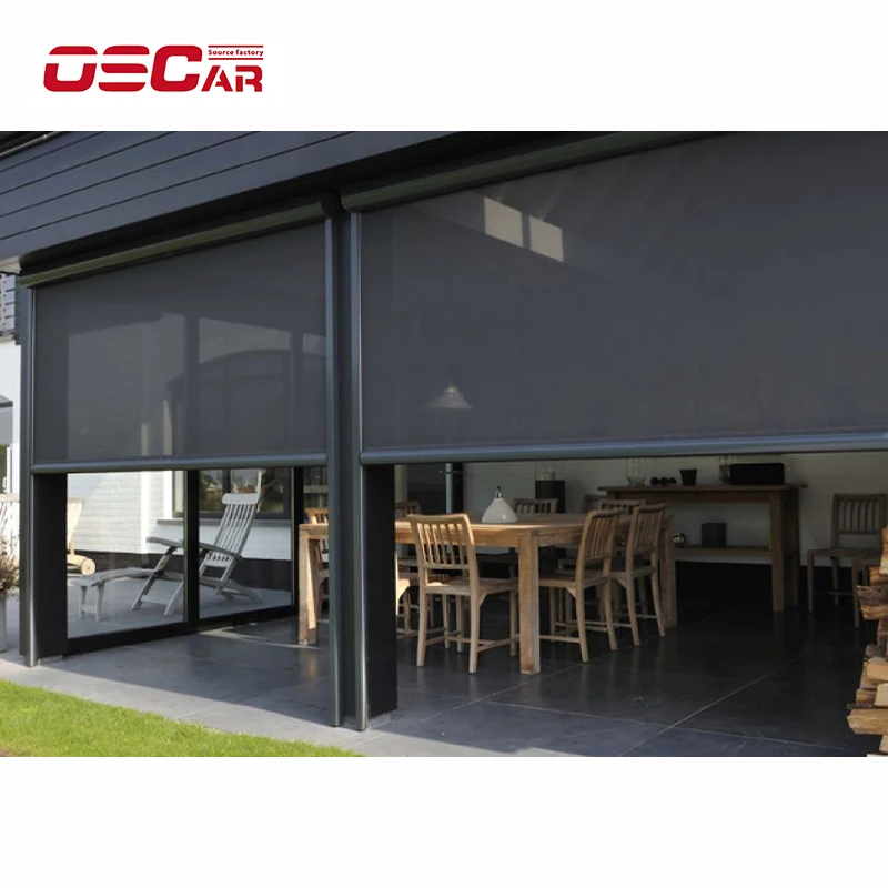 waterproof automatic aluminium rolling shutters roof systems exterior retractable glass cover