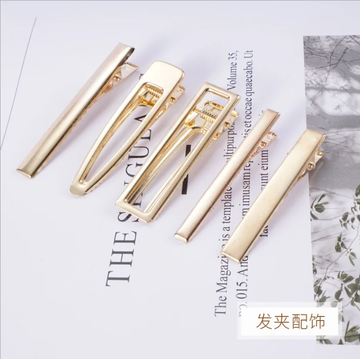 DIY crystal epoxy  golden duckbill clip  hairpin hair accessories handmade decoration