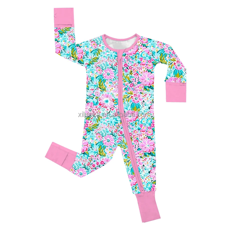Customized High Quality Bamboo Two Piece Pajamas Set Dog Floral Print Short Sleeve Clothing Set