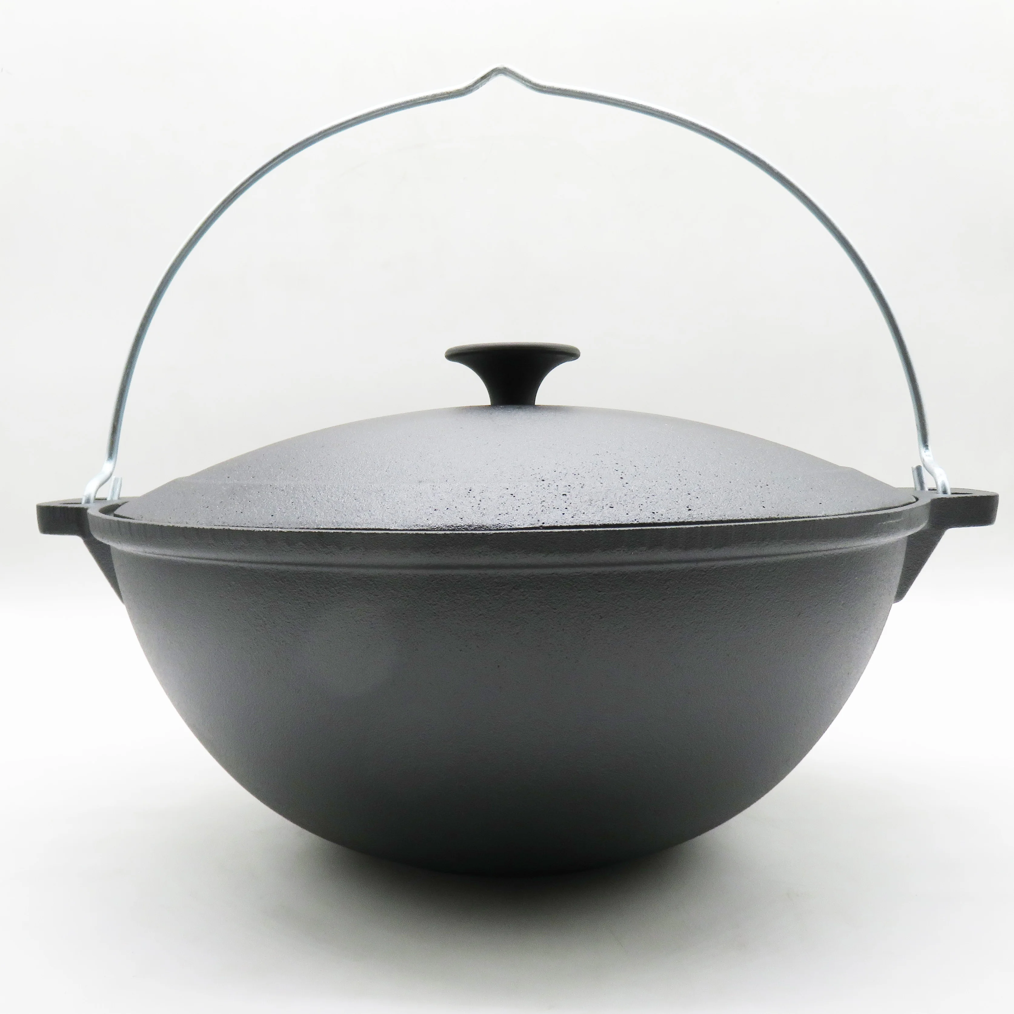 Preseasoned cast iron Russian cauldron wok kazan pot for Making Pilaf