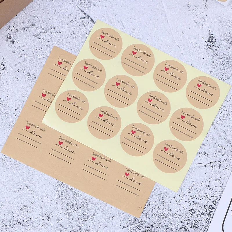 Custom Sticker Sheet Adhesive Kraft Paper Packaging Labels Wholesale Custom Private Label Stickers With Logo