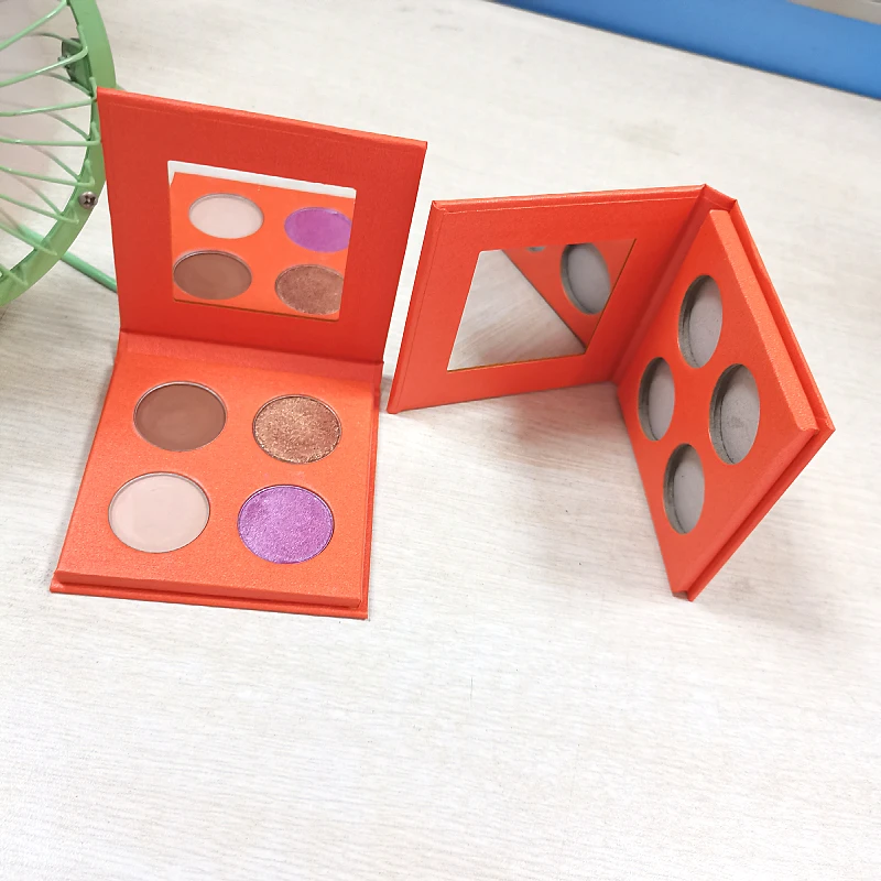 4 pan bright color custom private label eyeshadow palette