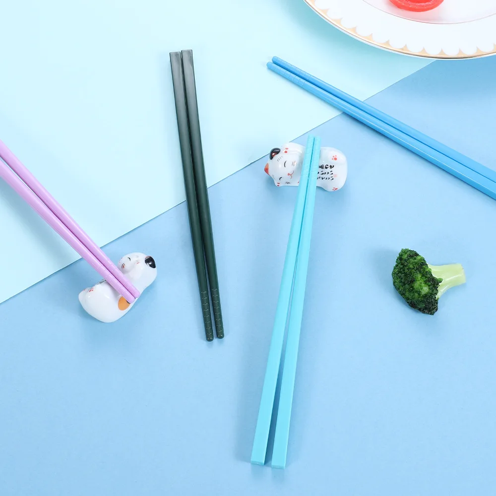 Dishwasher Safe Customized logo Bpa free food grade reusable chopsticks plastic chop stick