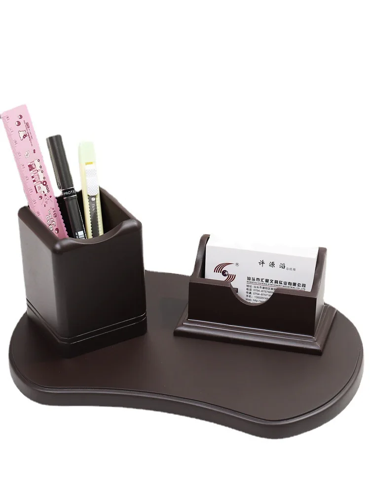 Wholesale desktop wooden pen holder wooden business card remote control storage box & pen holder
