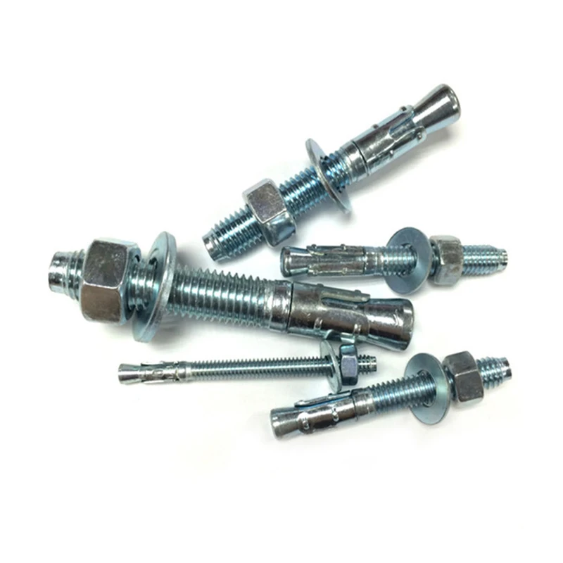 All Sizes Wedge Anchor Bolts Metal Carbon Steel Expansion Anchors Bolt and Nut Anchor Through Bolt