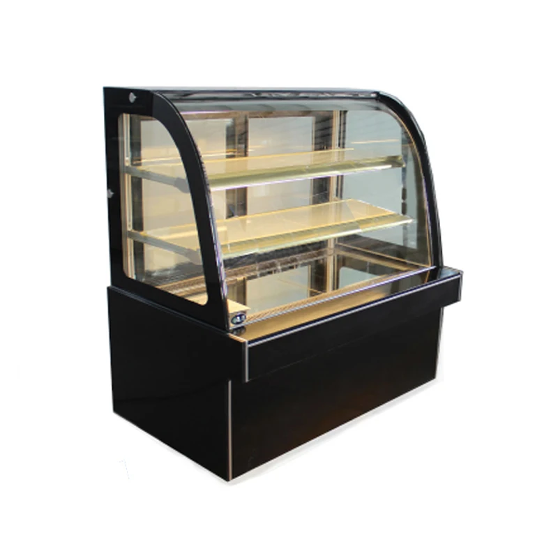 Commercial Luxury Cake Showcase Display High Grade Curved Glass Door Multideck Pastry Showcase For Commercial Sandwich Store