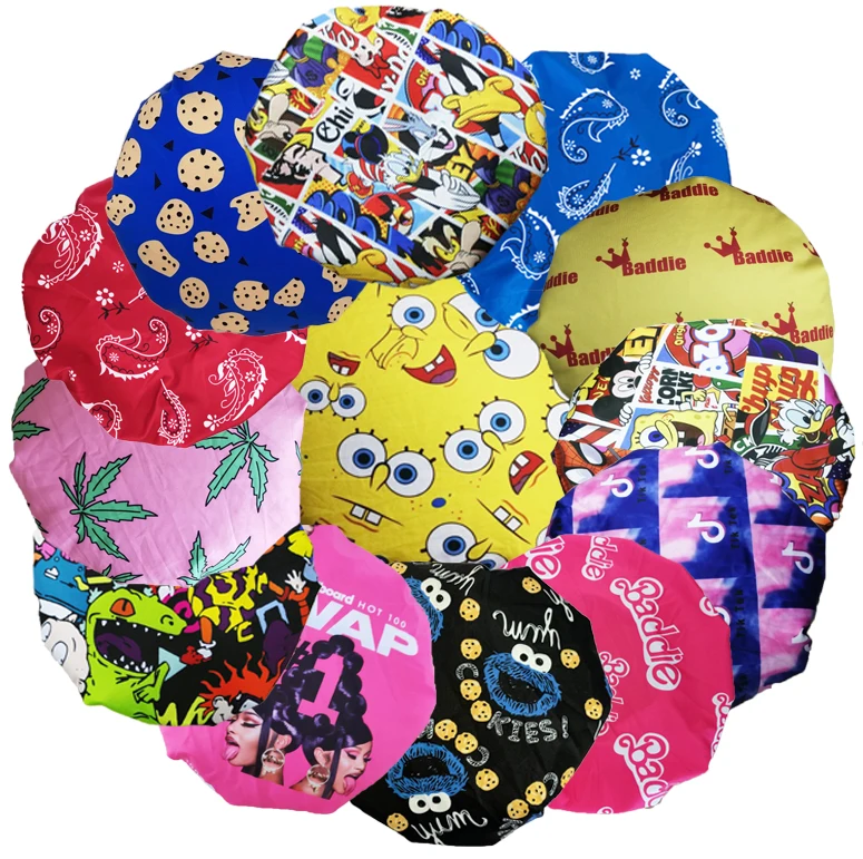 A1008 Ready to Ship Women Designer Bandanna Zodiac Rugrat Wap Backwoods Money Cartoon Bonnet