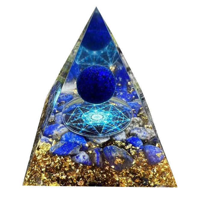 Wholesale Natural Crystal Organite Pyamids spiritual Pyramid Orgone Pyramid For Decoration