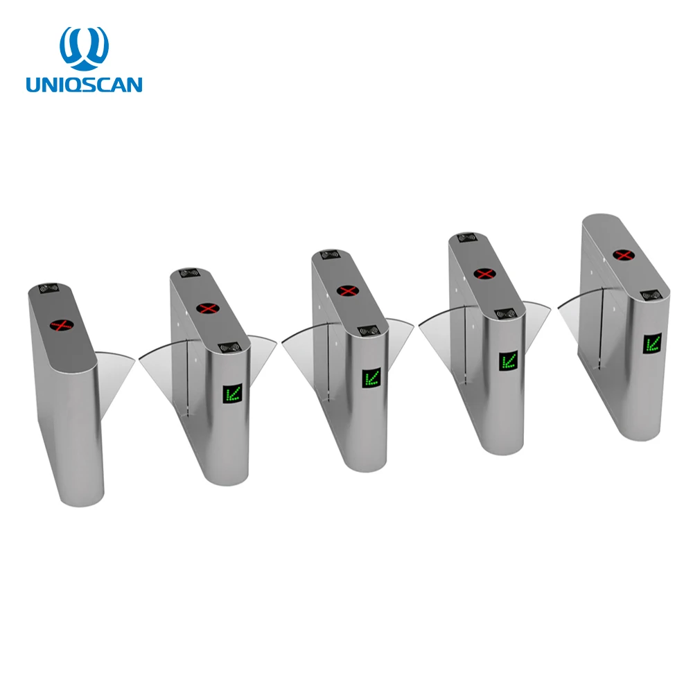 5 Lanes hihg quality speed Full Automatic Barrier Fingerprint system ID cards system Flap Turnstile gate