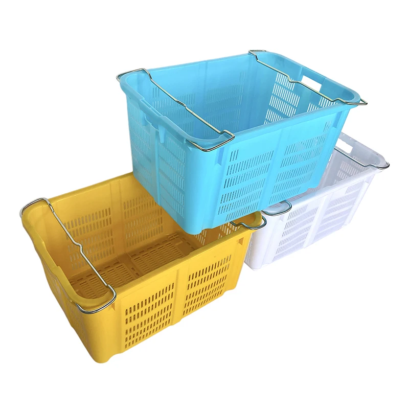 Сверхпрочные фрукты овощи 680*478*365 фруктовый продуктовый магазин супермаркет пластиковые ручки корзина для покупок дома