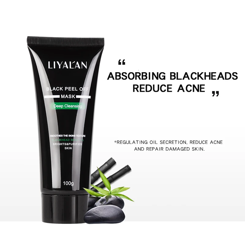 Wholesale Beauty Products Black Head Remover Deep Cleaning Oil Control Nose Facial Mask Bamboo Charcoal Peel Off Black Mask