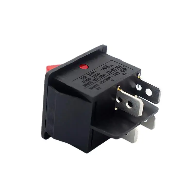 Большой ток KCD4 кулисный переключатель KCD4-201N 4 pin ВКЛ/ВЫКЛ 30A/250V перекидной выключатель с точечной светодиодной
