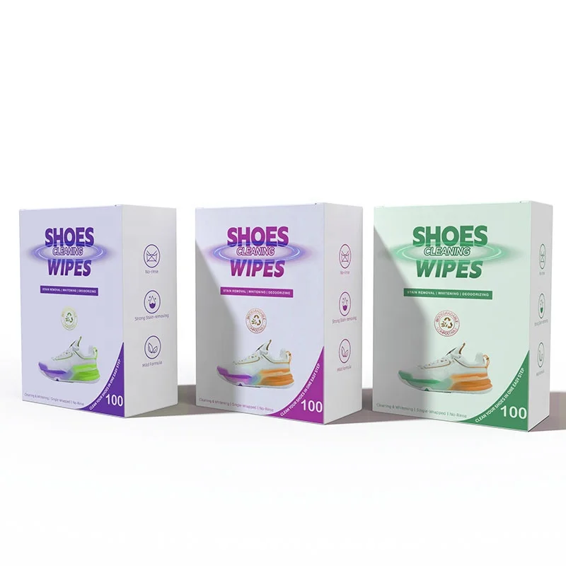 OEM ODM 30 pcs Portable Leather Cleaning Shoes Cleaning Wipes Tissue Wet Individual Wipes for Sneaker