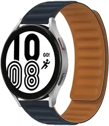 Factory Wholesale New Designer Luxury Reversible 20mm 22mm Soft Silicone Magnetic Watch Strap for Samsung Galaxy Huawei Xiaomi