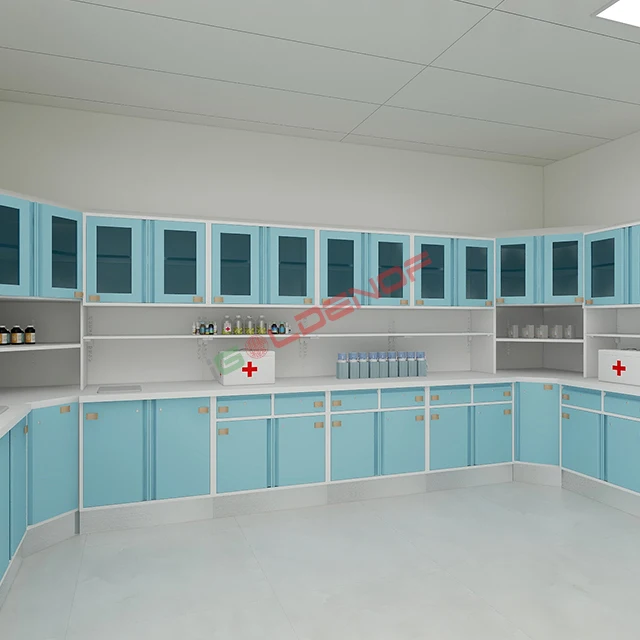 Hospital Furniture and Equipment Metal Modern Modular Medical Furniture Dental Medicine Cabinets with Drawers
