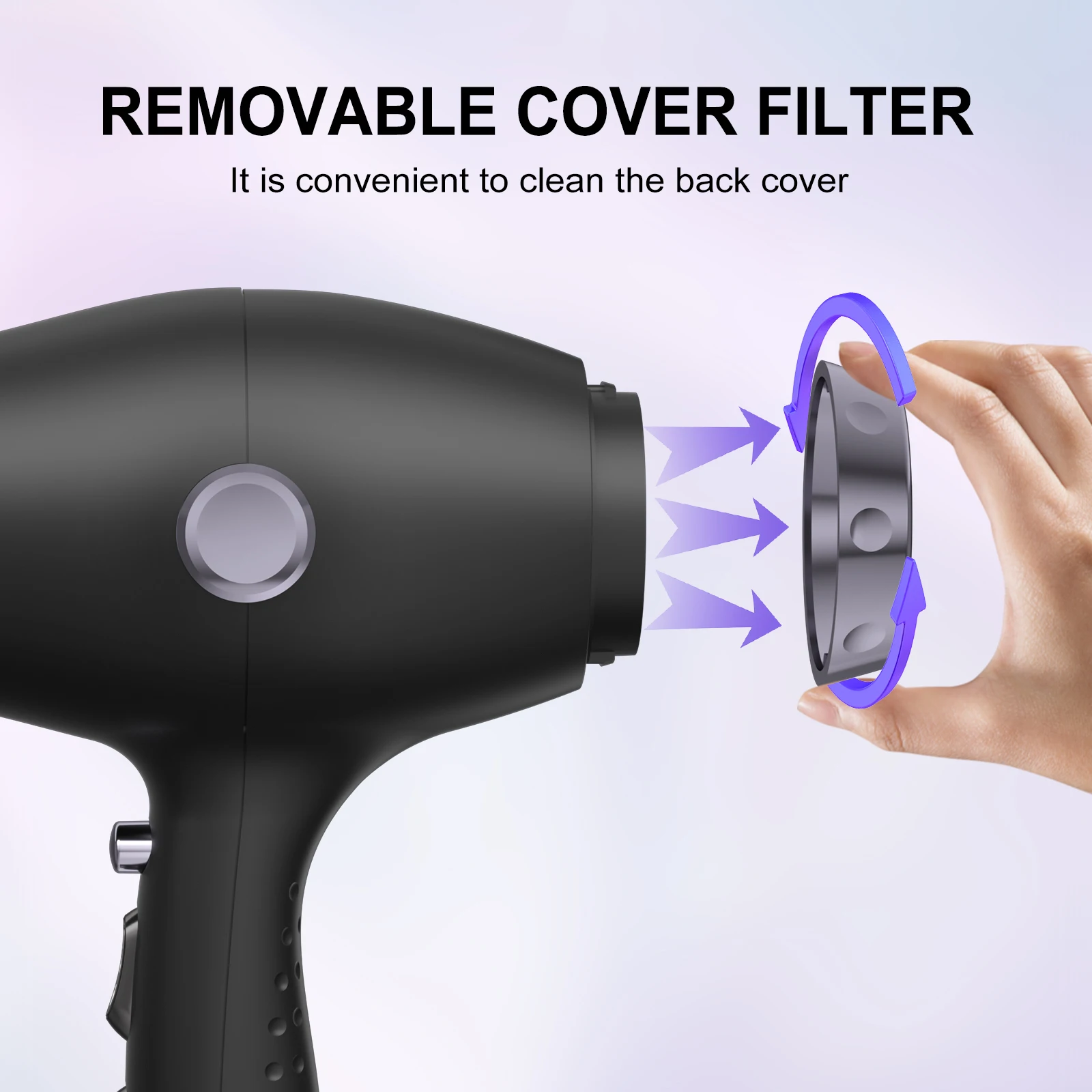 Professional Hair Dryer 2700W AC Motor Powerful Constant Temperature Hair Styler Blow Dryer