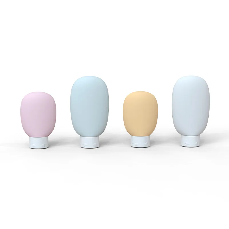 4 Pack Portable Refillable Squeeze Cosmetic Shampoo Bottle TSA Approved Travel Size Toiletries Containers Kit Travel Bottles Set