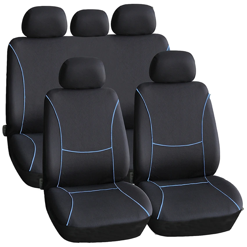 
china car seat covers with jean+single mesh factory with logo 