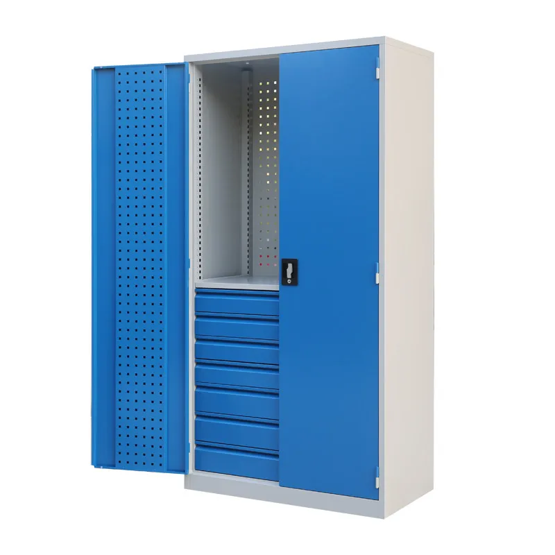 Steel Middle Chest Tool Cabinet with Partition Board and Storage Cabinets With Adjustable Shelves