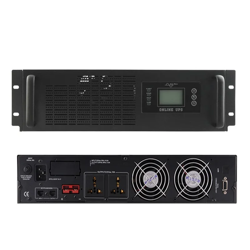 Rack mounted single phase 3kva battery backup online ups power