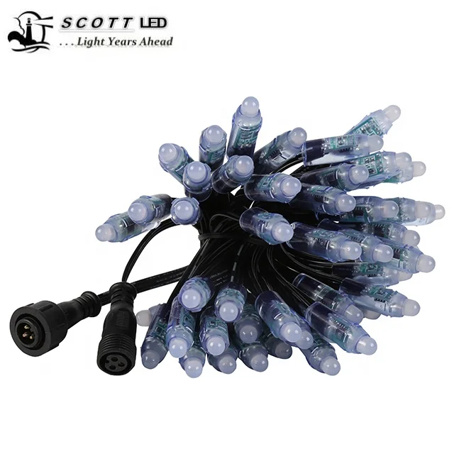 50ct узлы 18awg задний провод Smart RGB Пиксельная пуля WS2811 12 В светодиодная гирлянда адресная цифровая полноцветная водостойкая косичка