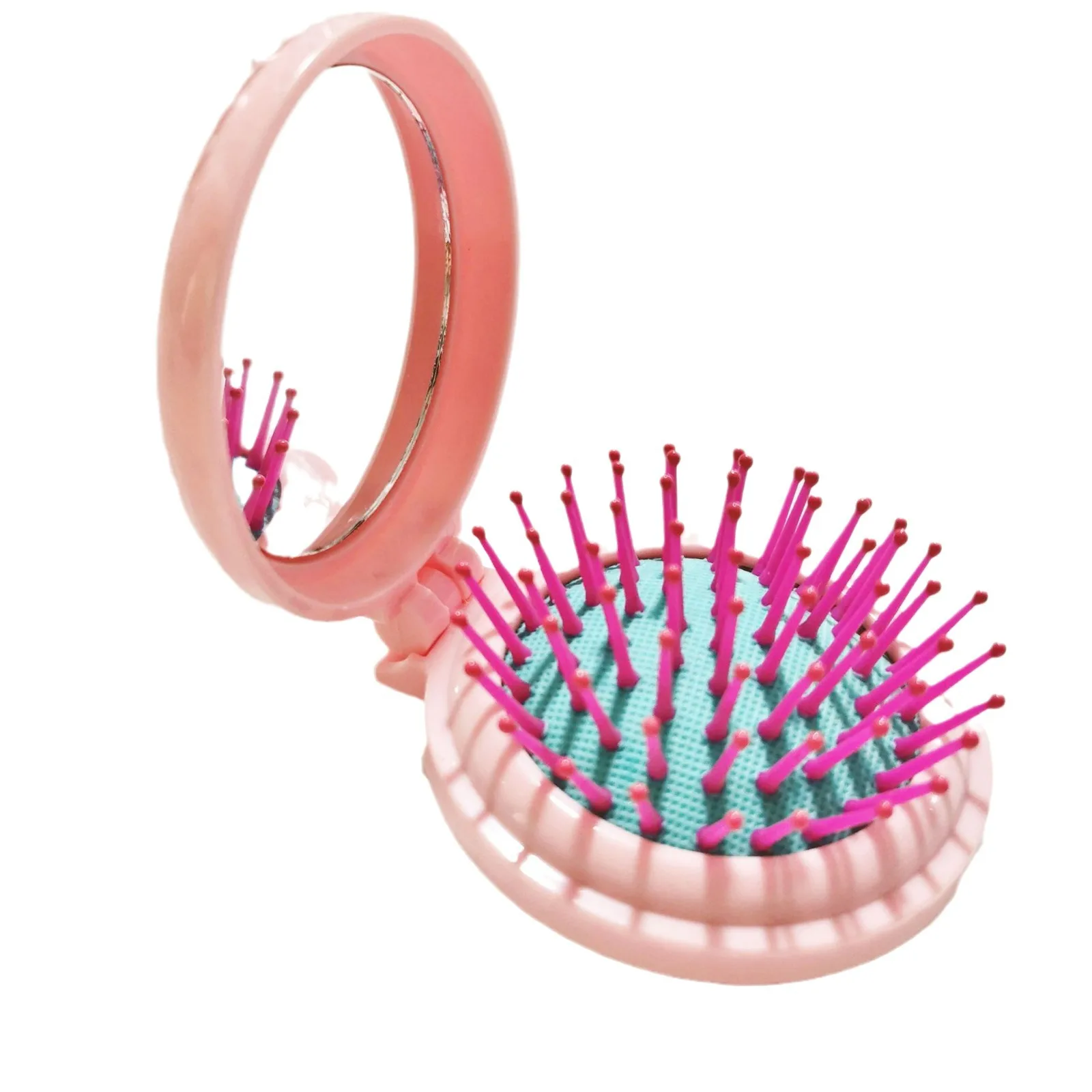 Folding Comb Portable Plastic Airbag Custom LOGO Hair Brush Cute Pocket Pop-Up Travel Detangl Hair Brush