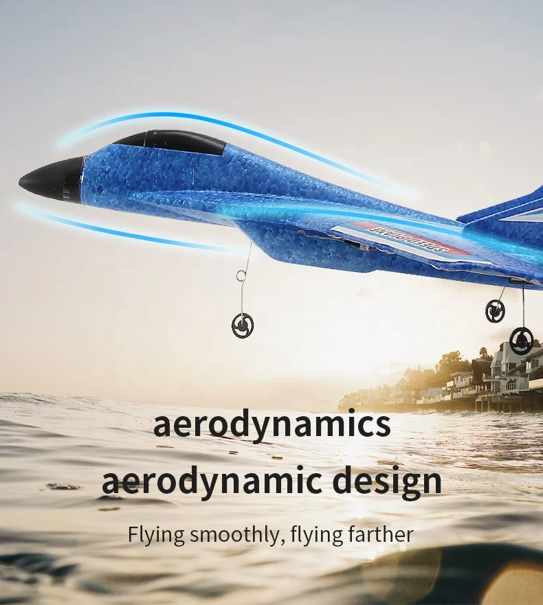 2.4G Yellow Remote Control RC Flying Toys Fighter Glider Plane Aircraft EPP Foam Airplane for Kids