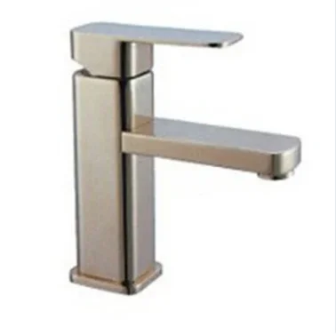 Best Quality Custom single lever cold water 304 stainless steel basin pillar cock sanitary ware tap faucets Supplier