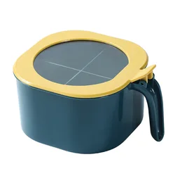 JTX346 Multi Compartment Herb Spice Jars Pots Kitchen Accessories Condiment Storage Container 4 In 1 Plastic Seasoning Box