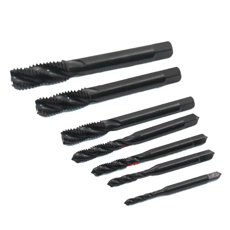 7pcs Spiral Fluted Hand Screw Thread Tap Spiral Point Thread Metric Plug Drill Bits M3 M4 M5 M6 M8 M10 M12 Hand Tools Screw Tap
