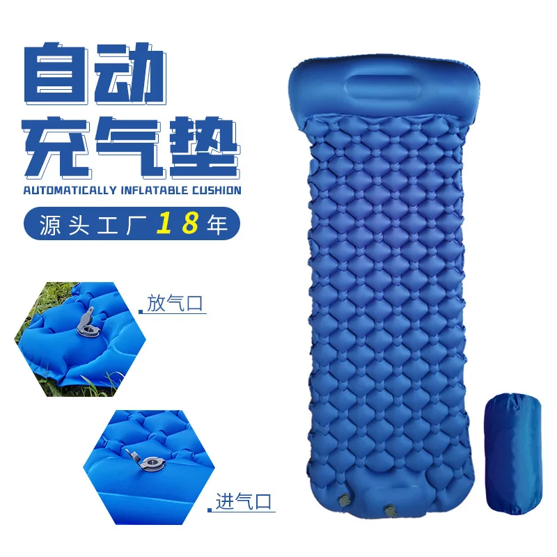 Wholesale dampproof outdoor sleeping mat inflatable soft camping mat portable self inflating sleeping pad for camping