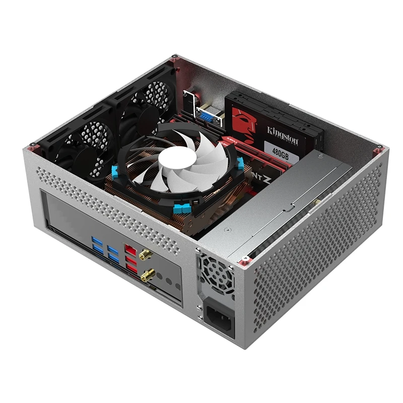 OEM Custom Aluminum Alloy Sheet Metal Bending Mini Desktop Computer Case Housing Electronic Case Enclosure Manufactured