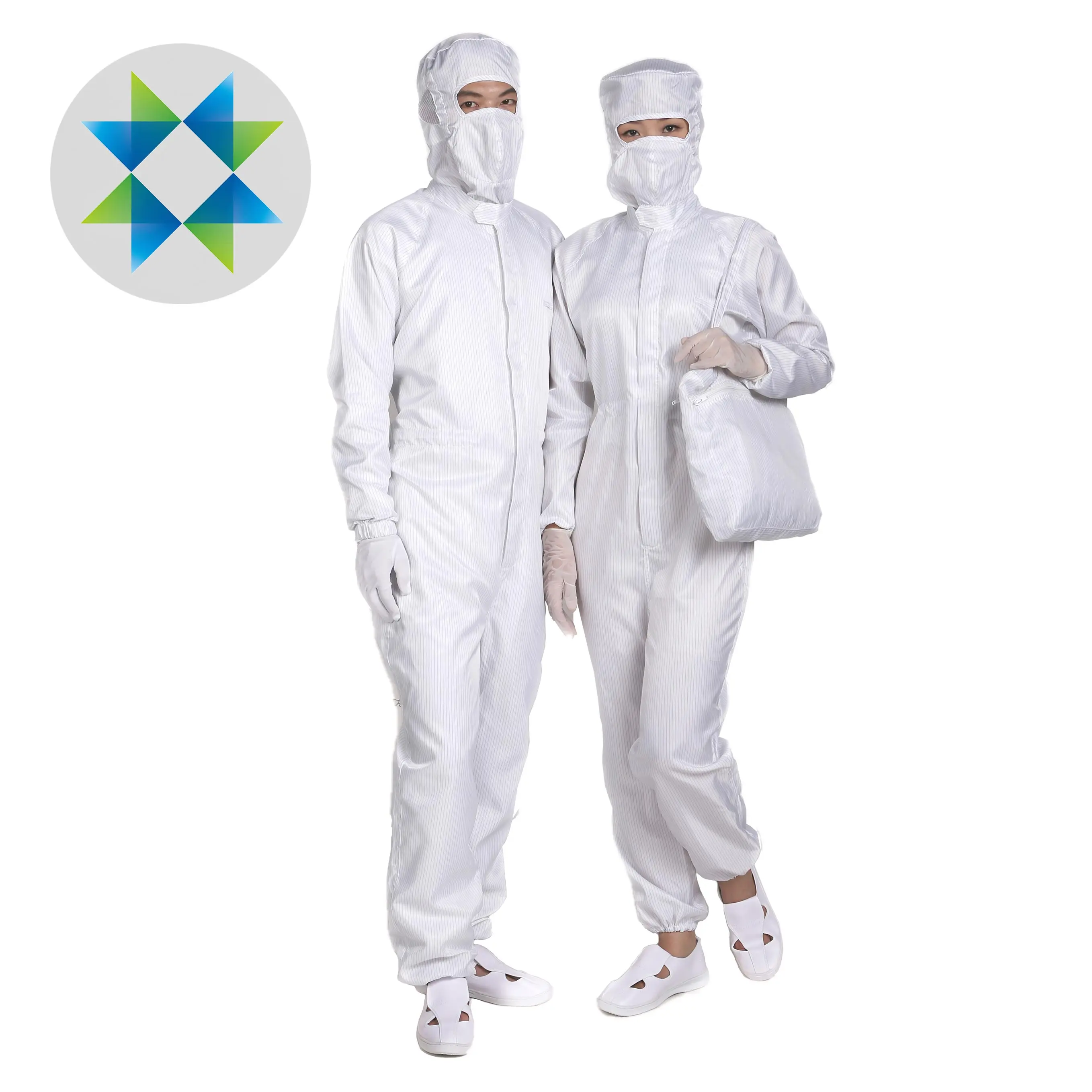 SKPURE wholesale customization polyester lint free ESD coverall anti static bunny suit for semiconductor