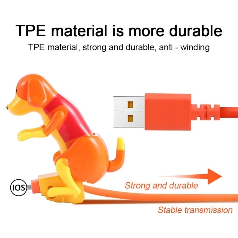 Hot selling Funny Humping Dog Fast Charger Cable Charging Line Cute Power
