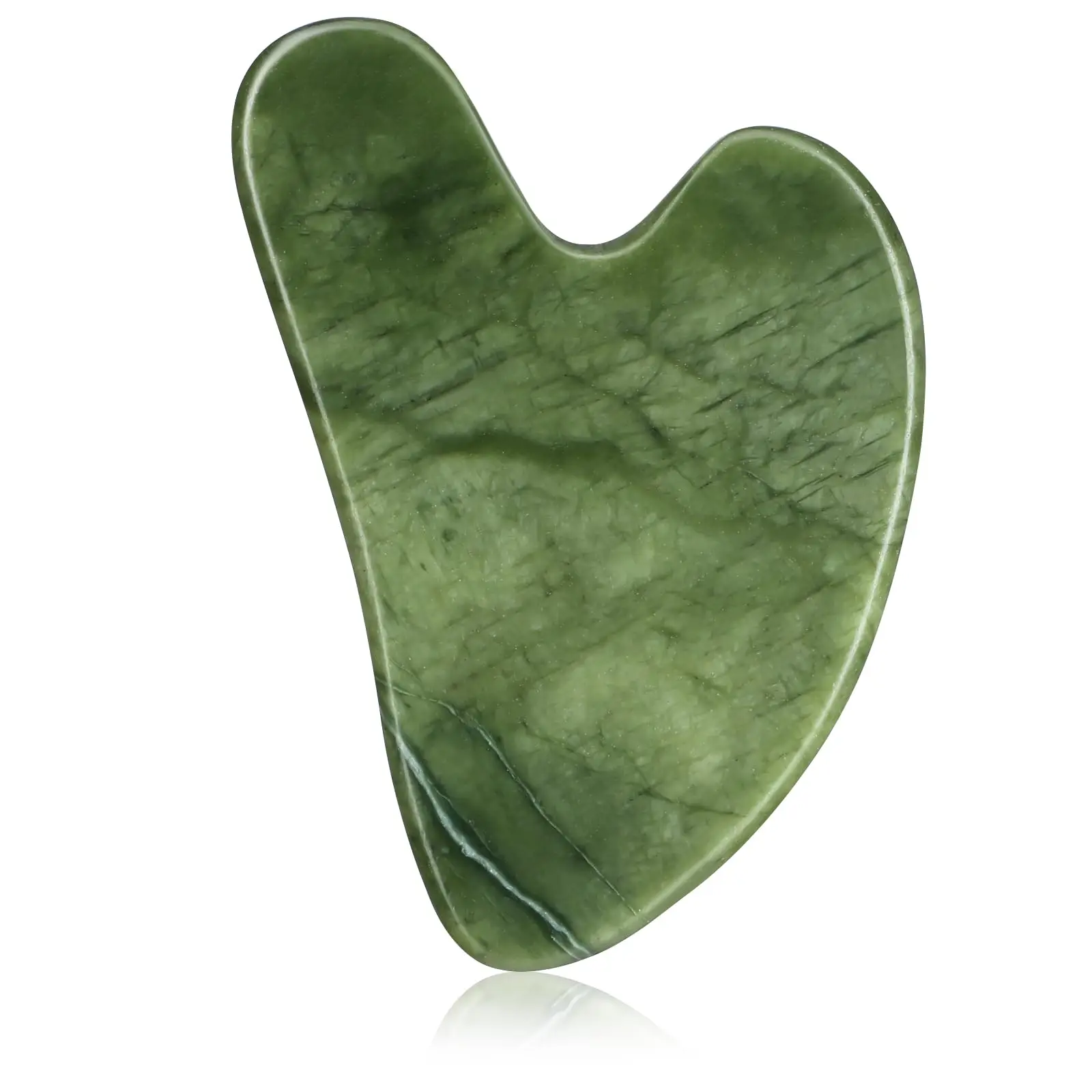 Anti aging facial massager Scraping Board Heart green Gua Sha Facial Tool Natural Jade Stone