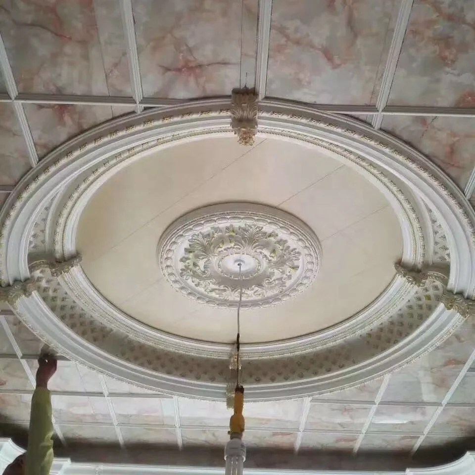 Wholesale Light Weight Rigid Cornice PU Big Cornice Moulding for Ceiling Decor